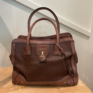 London Fog leather tote bag